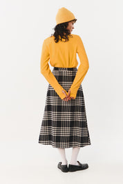 Tomir Skirt Flannel Check - Black