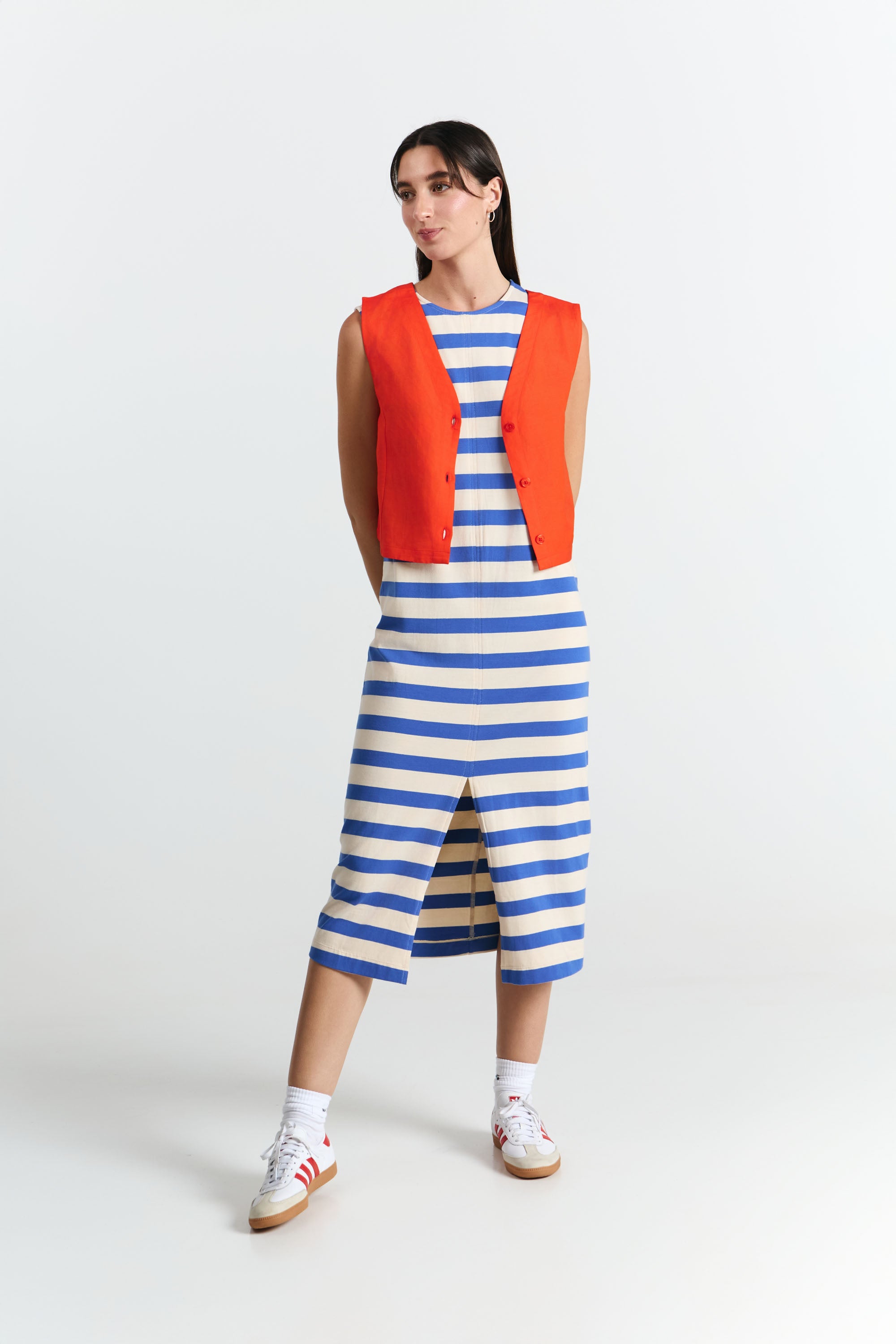 Sayula Dress - Blue Stripes