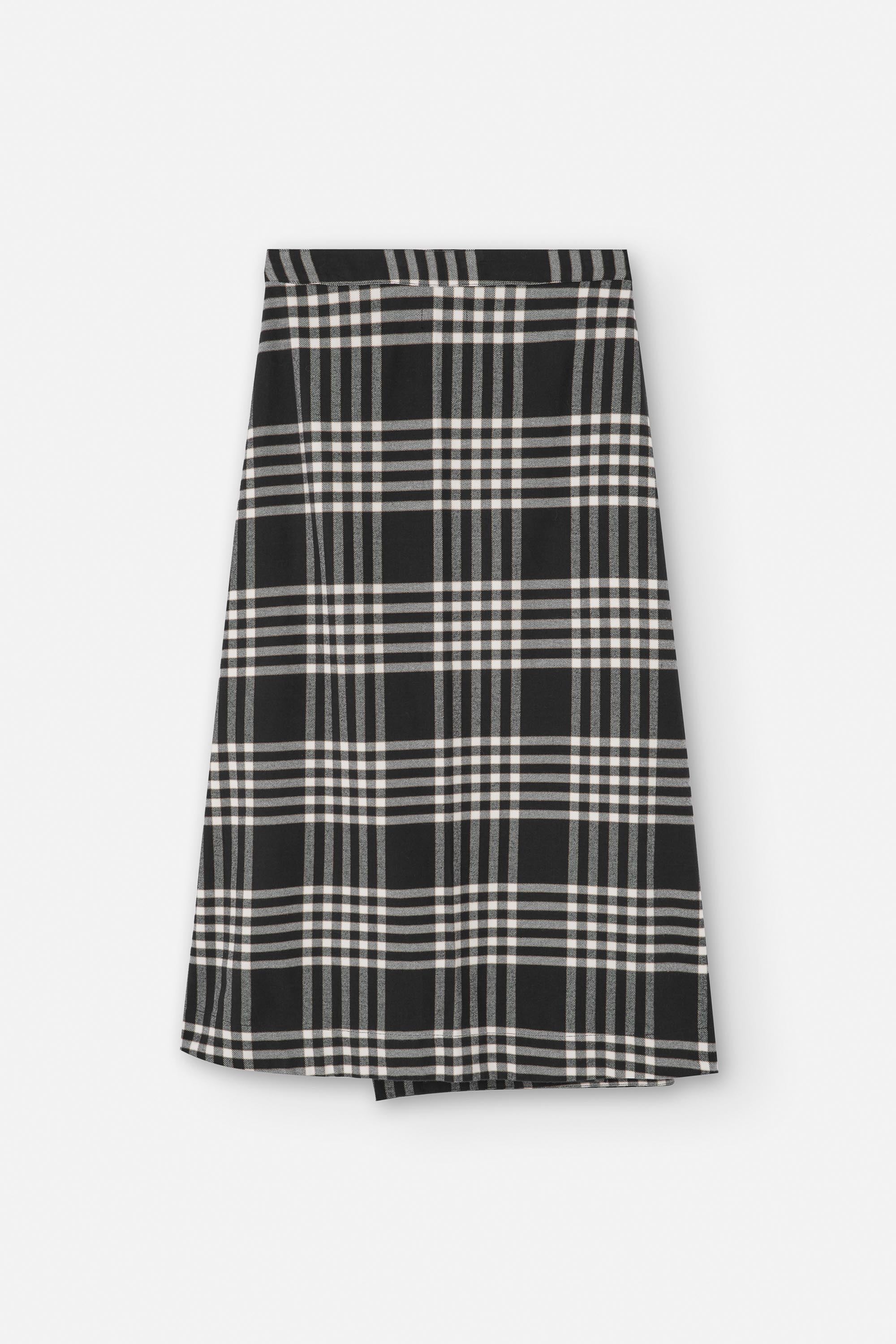 Tomir Skirt Flannel Check - Black