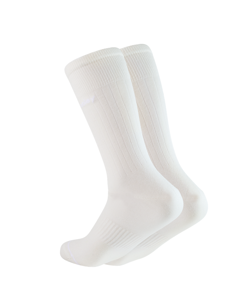 Weißer Sportsocken auf schwarzem Hintergrund