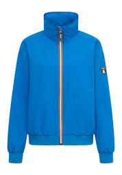 Blauer Kapuzenjacke mit Reißverschluss und Logo-Patch