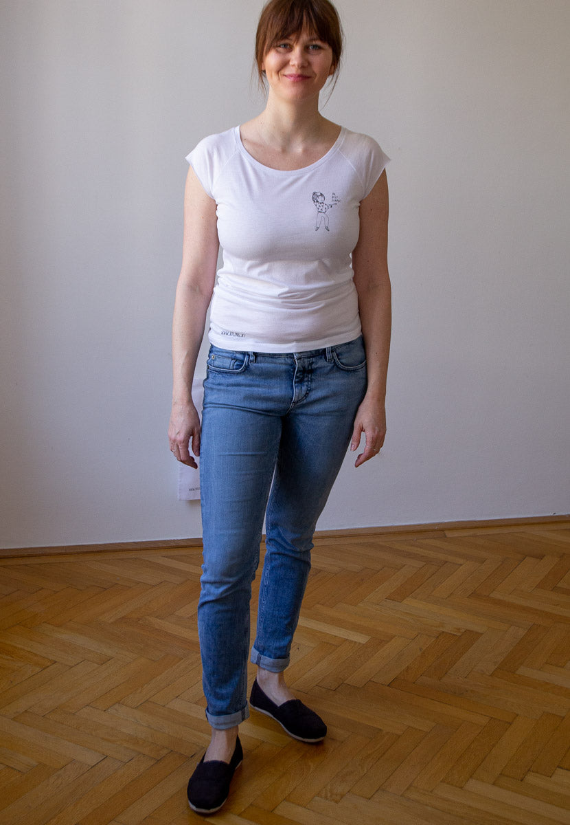 T-Shirt mit "Du bist schön" Print