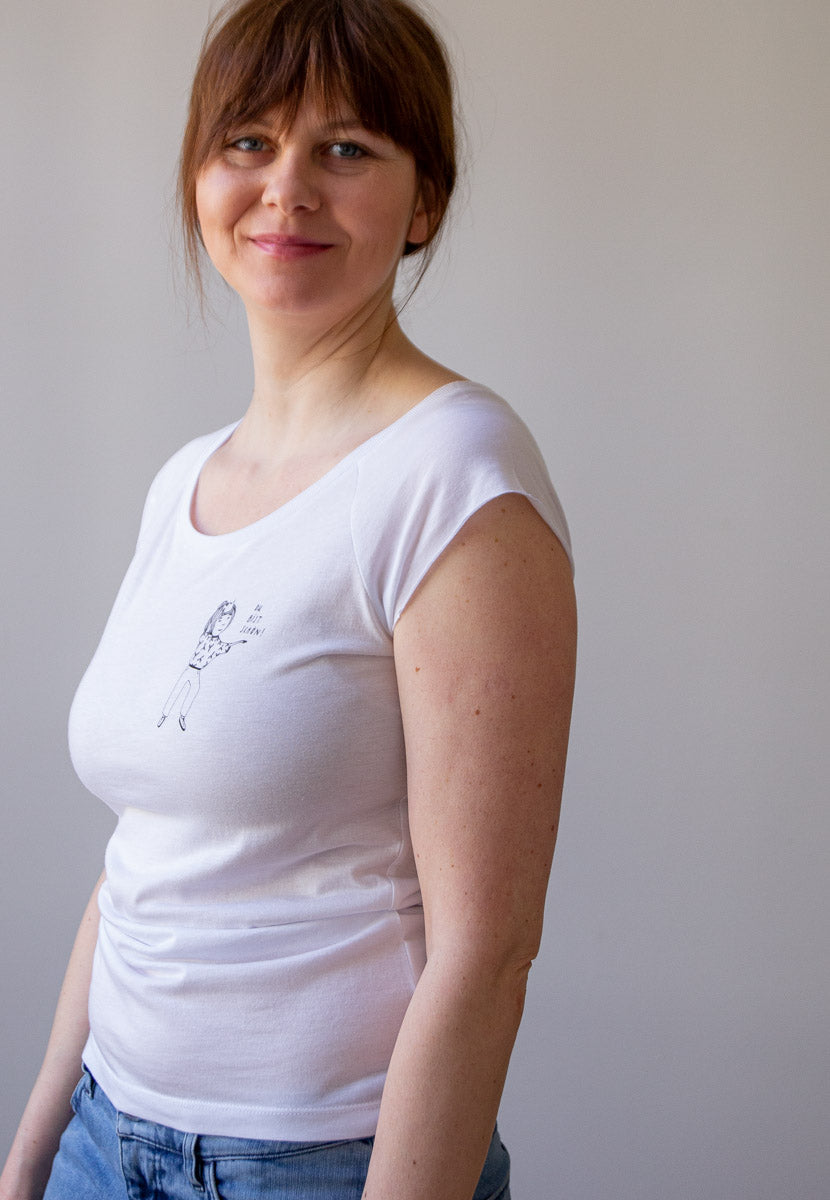 T-Shirt mit "Du bist schön" Print