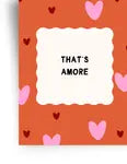 Grußkarte mit Herzen und &#039;That&#039;s Amore&#039;-Schriftzug