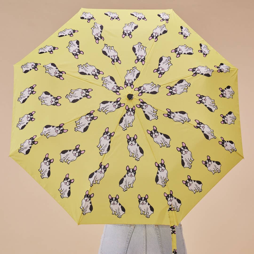 Limitierter Coucou Suzette - Gelber Frenchie Regenschirm