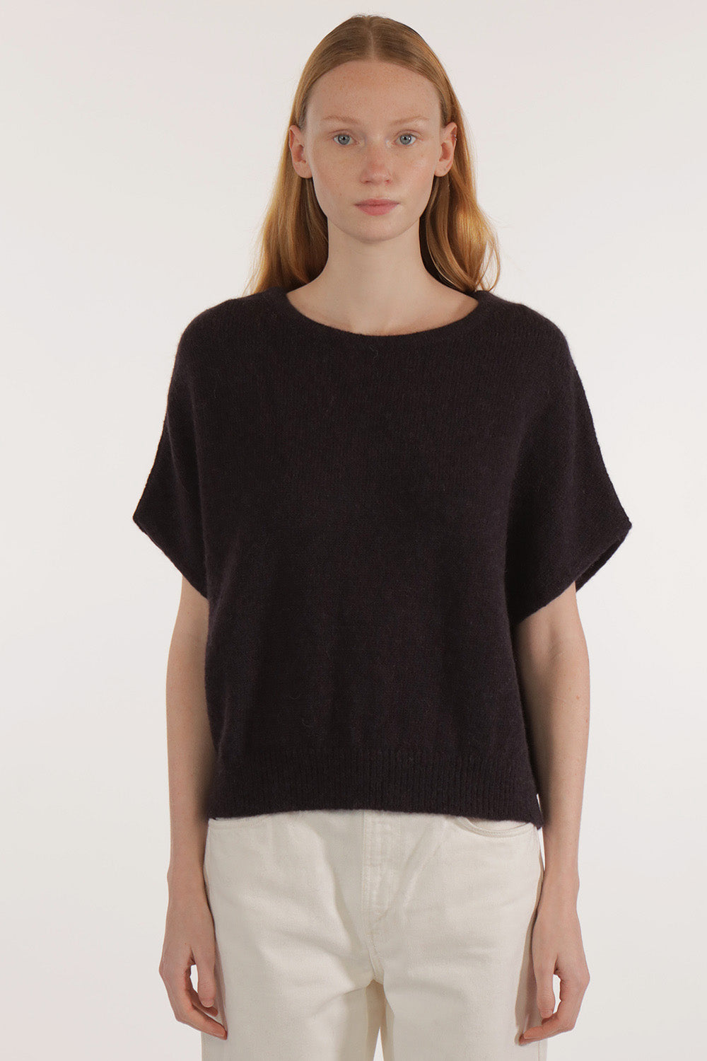 Aube Sleeveless Sweater - Eggplant