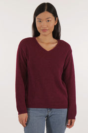 Doriane Jersey Sweater - Plum