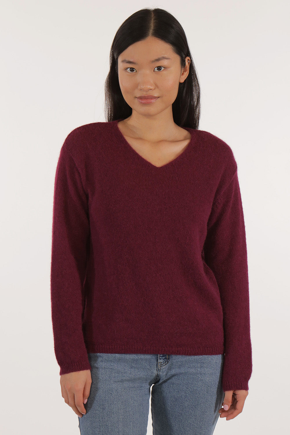 Doriane Jersey Sweater - Plum