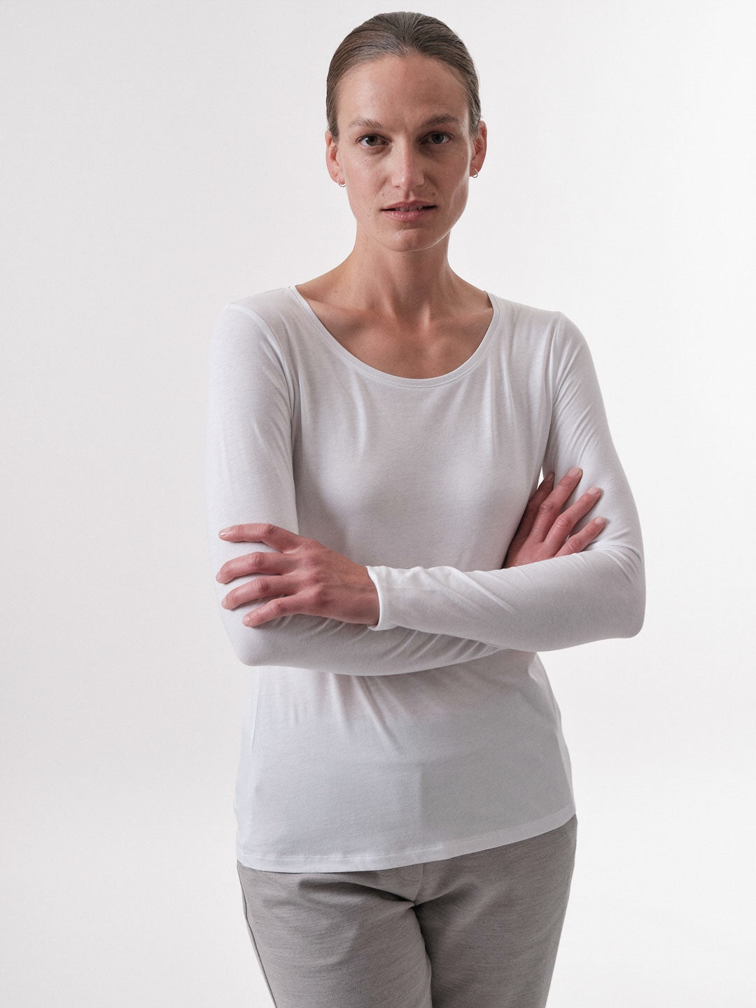 Langarmshirt GOTS - white