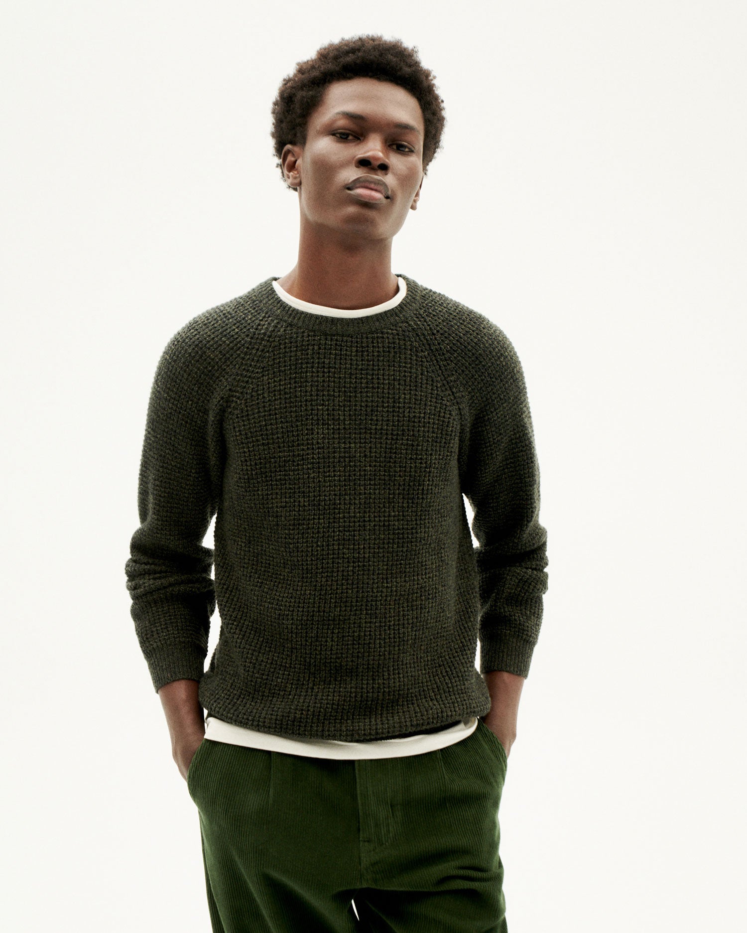 Knitted Sweater Anteros - Dark Green