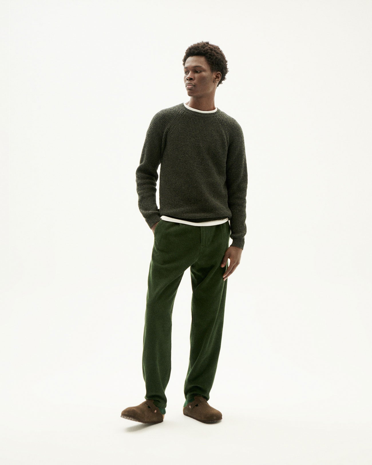 Knitted Sweater Anteros - Dark Green