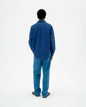 Haru Shirt - Cobalt Seersucker