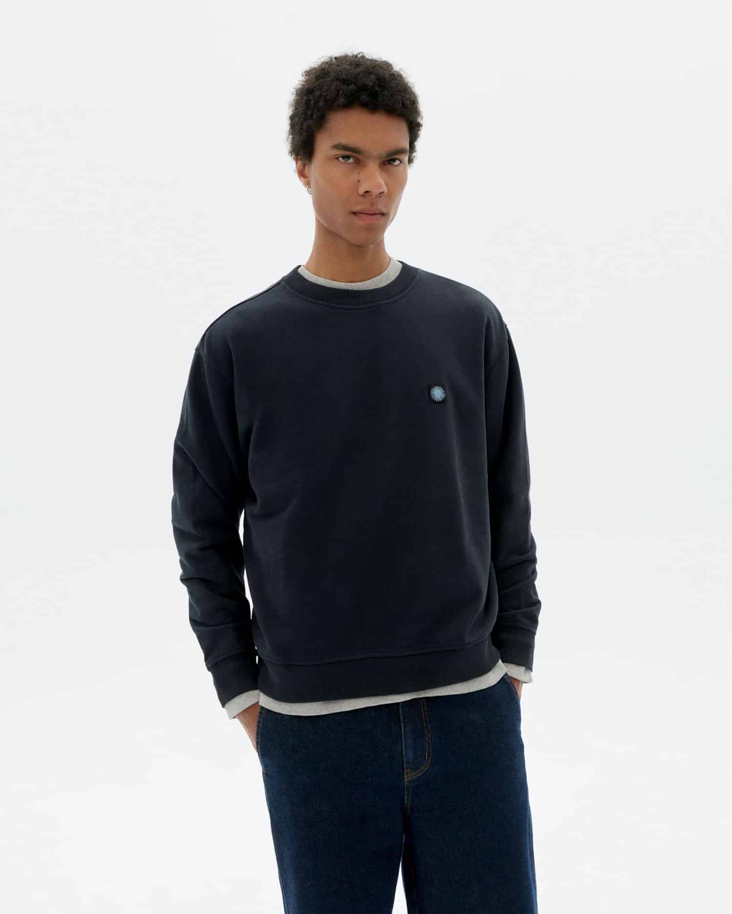 Sol Contrast Sweatshirt Leon - Navy