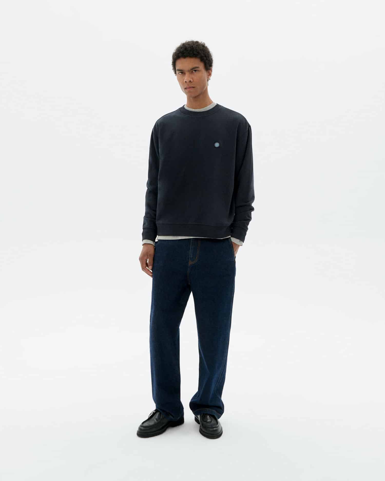 Sol Contrast Sweatshirt Leon - Navy