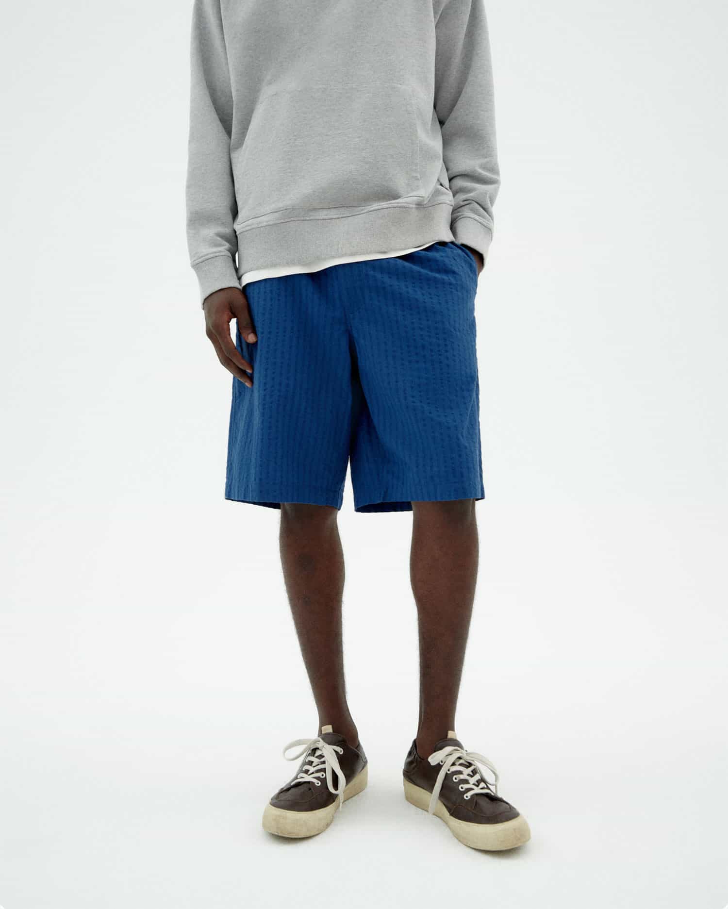 Gasper Shorts - Cobalt Seersucker