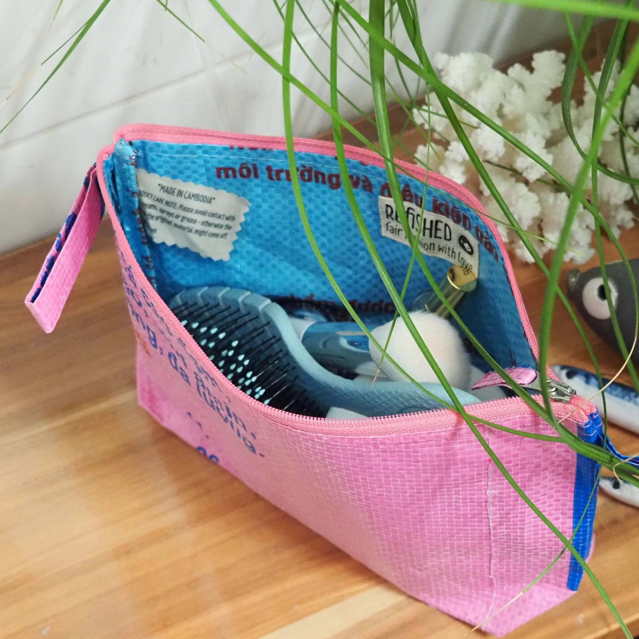 MARLIES Kompaktes Täschchen - Rosa/Blau