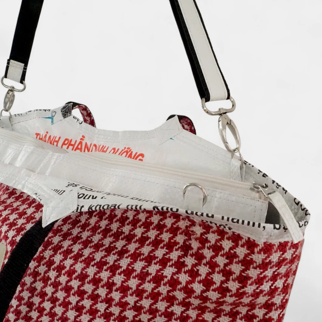 Soulmate TWEED Zip - Rot/Weiß