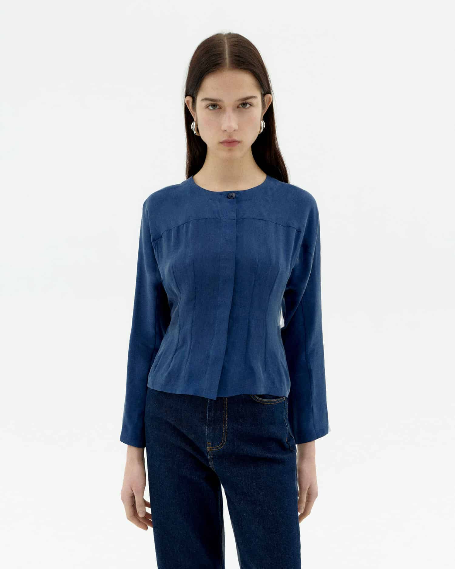 Briana Blouse - Cobalt