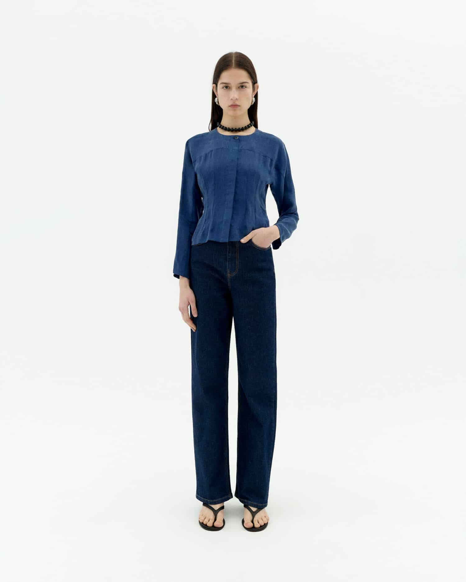 Briana Blouse - Cobalt