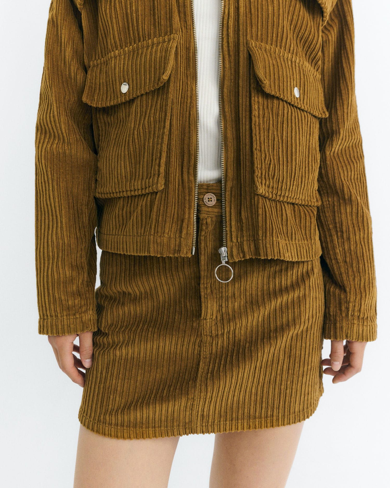 Corduroy Kimmy Skirt - Light Oak