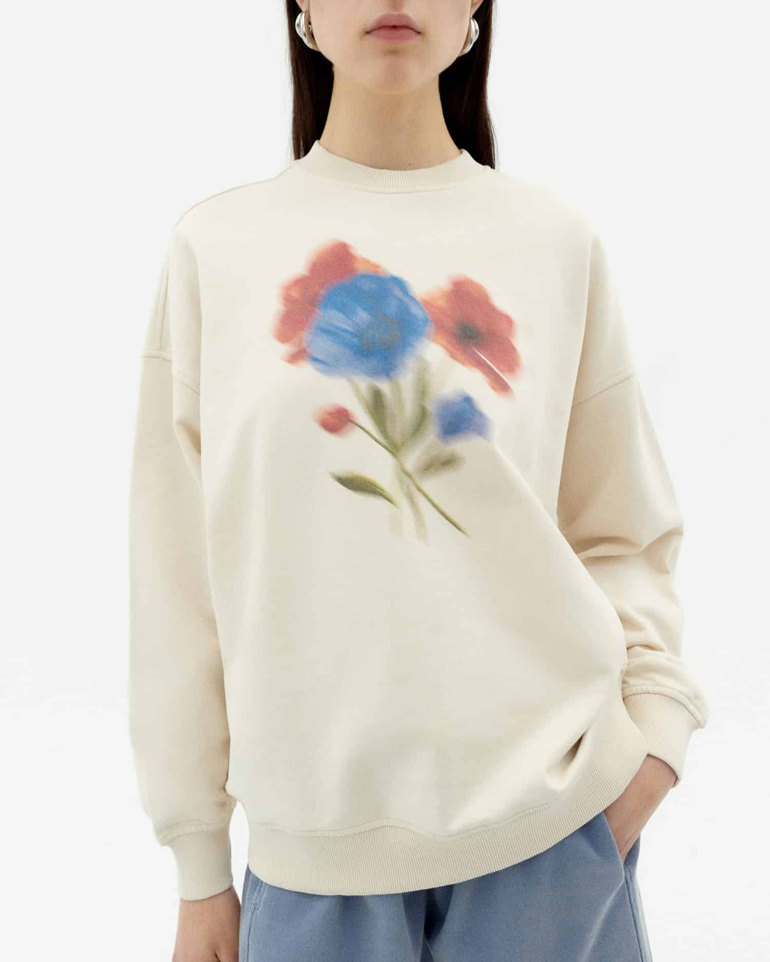 Jimena Sweatshirt - Blurry Flower